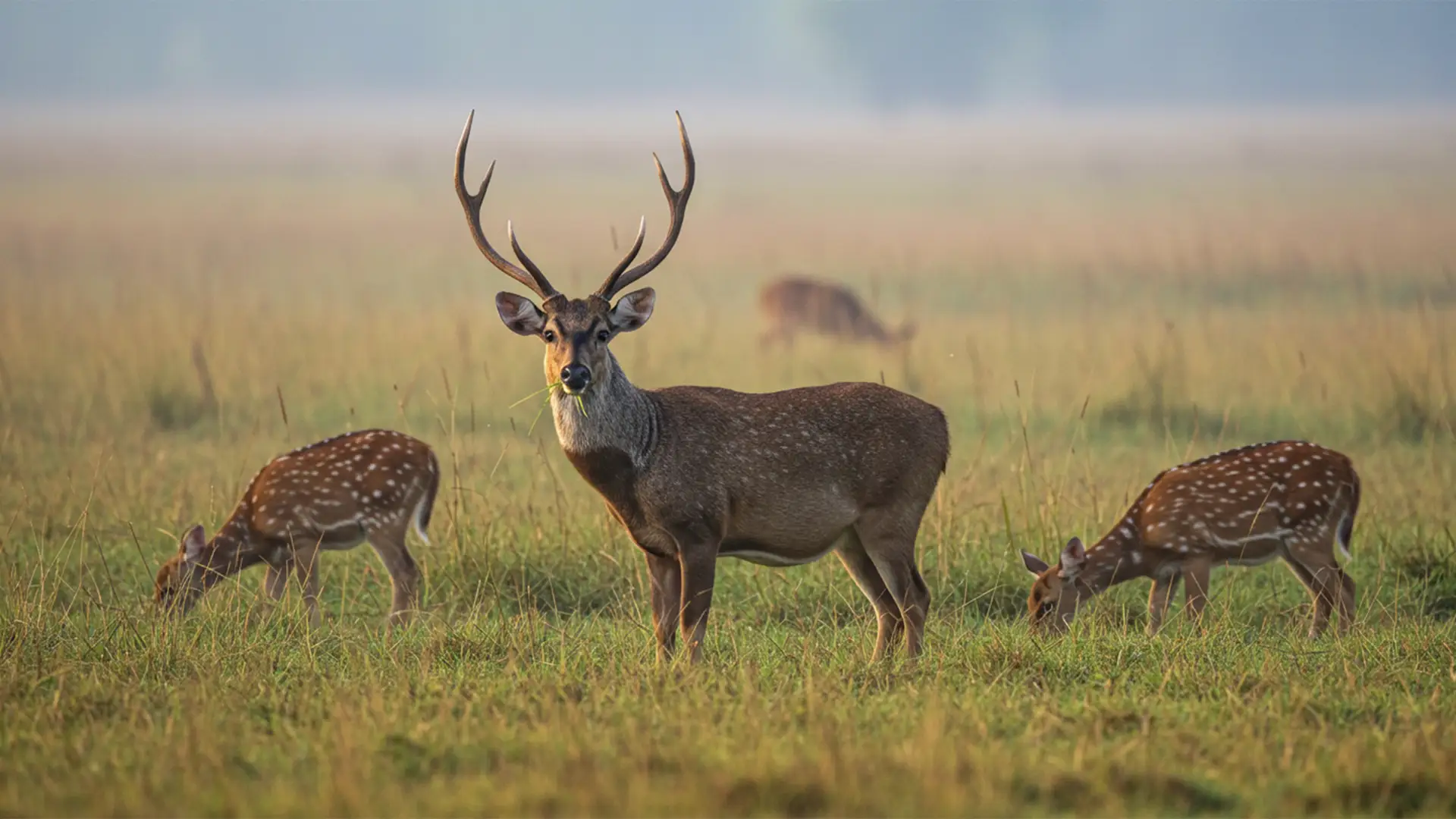 barasingha in kishanpur wildlife sanctuary